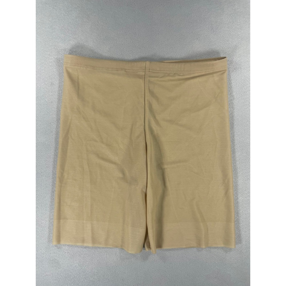 Flexees Maidenform 3355 Women Beige Nude Shapewear Thigh Slimmer Shorts Size M